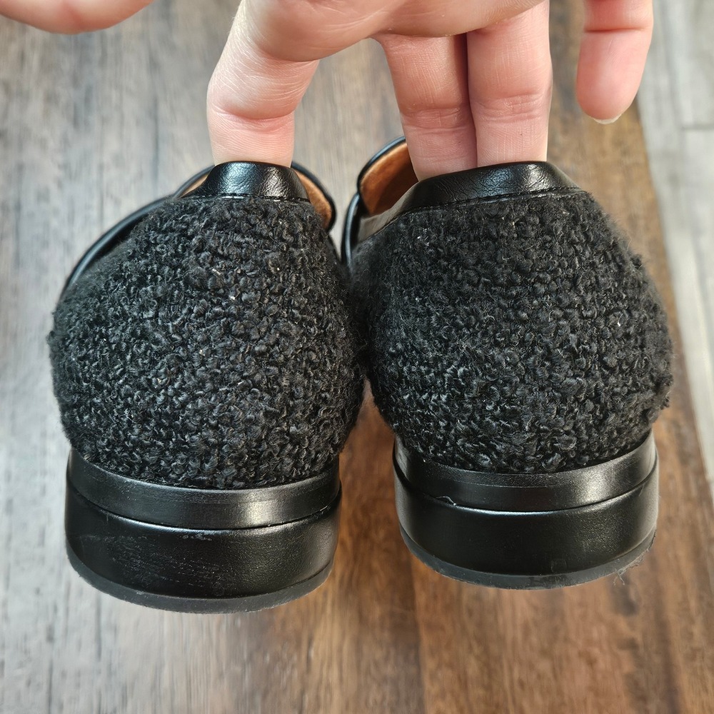 Vionic Mylene Loafer Womens 11 Black Boucle Fabric Orthotic Flats Career Texture - Picture 4 of 10